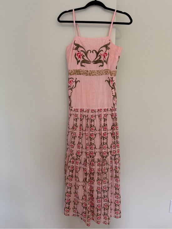 Anna Cate Dresses & Skirts - Sleeveless Pink Floral Embroidered Maxi Dress